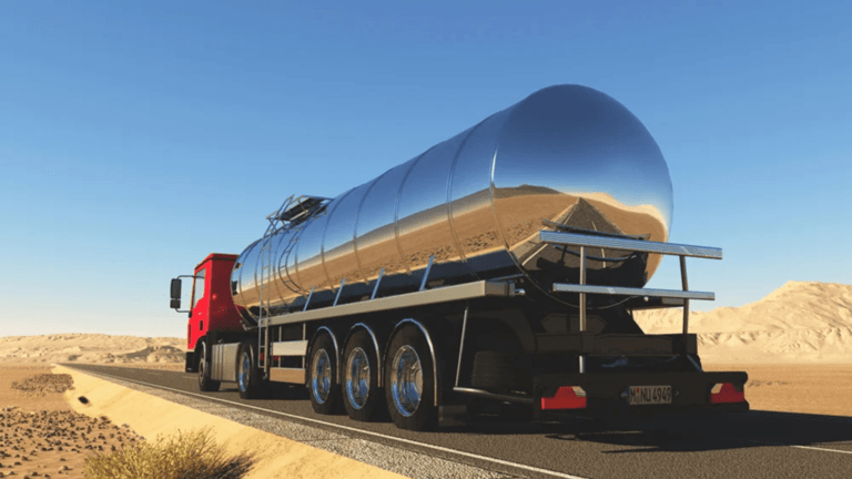 bulk diesel transport tanker highway UAE